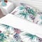 Designart 'Pattern Orchid Hibiscus Leaves Watercolor Tropics' Tropical Bedding Set - Duvet Cover & Shams